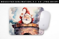 Funny Santa Mouse Pad Design | Mouse Pad Sublimation PNG Product Image 1