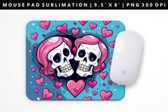 Skull Mouse Pad Design | Mouse Pad Sublimation PNG Product Image 1