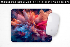Rainbow Mouse Pad Design | Mouse Pad Sublimation PNG Product Image 1
