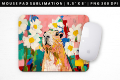 Capybara Mouse Pad Design | Mouse Pad Sublimation PNG Product Image 1