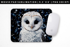 Owl Mouse Pad Design | Mouse Pad Sublimation PNG Product Image 1
