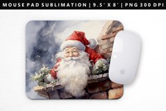 Funny Santa Mouse Pad Design | Mouse Pad Sublimation PNG Product Image 1