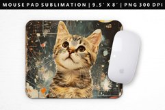 Funny Cat Mouse Pad Design | Mouse Pad Sublimation PNG Product Image 1