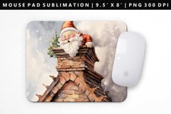 Funny Santa Mouse Pad Design | Mouse Pad Sublimation PNG Product Image 1