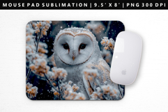 Owl Mouse Pad Design | Mouse Pad Sublimation PNG Product Image 1