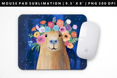 Capybara Mouse Pad Design | Mouse Pad Sublimation PNG Product Image 1