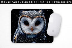 Owl Mouse Pad Design | Mouse Pad Sublimation PNG Product Image 1