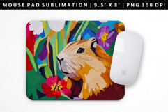Capybara Mouse Pad Design | Mouse Pad Sublimation PNG Product Image 1