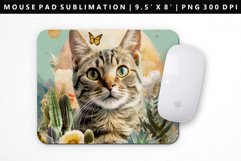 Funny Cat Mouse Pad Design | Mouse Pad Sublimation PNG Product Image 1