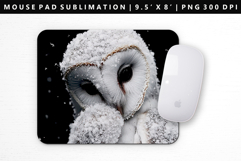 Owl Mouse Pad Design | Mouse Pad Sublimation PNG Product Image 1