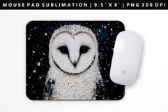 Owl Mouse Pad Design | Mouse Pad Sublimation PNG Product Image 1