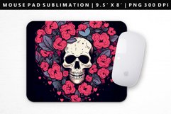 Skull Mouse Pad Design | Mouse Pad Sublimation PNG Product Image 1