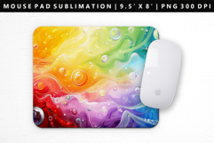 Rainbow Mouse Pad Design | Mouse Pad Sublimation PNG Product Image 1