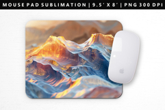 Abstract Mouse Pad Design | Mouse Pad Sublimation PNG Product Image 1