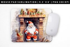 Funny Santa Mouse Pad Design | Mouse Pad Sublimation PNG Product Image 1