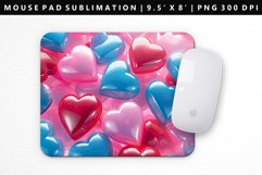 Puff Heart Mouse Pad Design | Mouse Pad Sublimation PNG Product Image 1