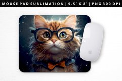 Funny Cat Mouse Pad Design | Mouse Pad Sublimation PNG Product Image 1