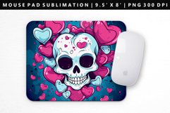Skull Mouse Pad Design | Mouse Pad Sublimation PNG Product Image 1