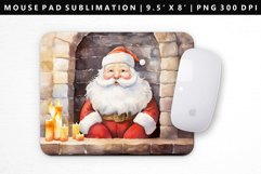 Funny Santa Mouse Pad Design | Mouse Pad Sublimation PNG Product Image 1