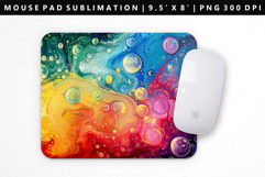 Rainbow Mouse Pad Design | Mouse Pad Sublimation PNG Product Image 1