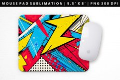 Retro Pop Art Mouse Pad Design | Mouse Pad Sublimation PNG Product Image 1