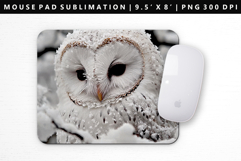 Owl Mouse Pad Design | Mouse Pad Sublimation PNG Product Image 1