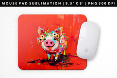 Pig Mouse Pad Design | Mouse Pad Sublimation PNG Product Image 1