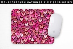 Heart Mouse Pad Design | Mouse Pad Sublimation PNG Product Image 1