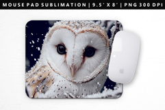 Owl Mouse Pad Design | Mouse Pad Sublimation PNG Product Image 1