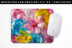 Flower Mouse Pad Design | Mouse Pad Sublimation PNG Product Image 1