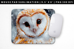 Owl Mouse Pad Design | Mouse Pad Sublimation PNG Product Image 1