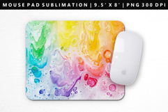 Rainbow Mouse Pad Design | Mouse Pad Sublimation PNG Product Image 1