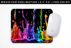 Rainbow Mouse Pad Design | Mouse Pad Sublimation PNG Product Image 1