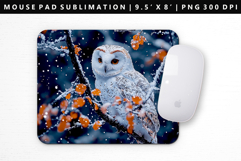 Owl Mouse Pad Design | Mouse Pad Sublimation PNG Product Image 1