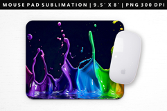 Rainbow Mouse Pad Design | Mouse Pad Sublimation PNG Product Image 1