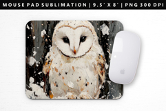 Owl Mouse Pad Design | Mouse Pad Sublimation PNG Product Image 1