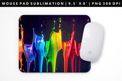 Rainbow Mouse Pad Design | Mouse Pad Sublimation PNG Product Image 1
