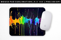 Rainbow Mouse Pad Design | Mouse Pad Sublimation PNG Product Image 1
