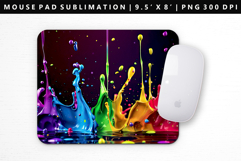 Rainbow Mouse Pad Design | Mouse Pad Sublimation PNG Product Image 1