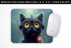 Funny Cat Mouse Pad Design | Mouse Pad Sublimation PNG Product Image 1