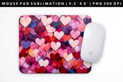 Heart Mouse Pad Design | Mouse Pad Sublimation PNG Product Image 1