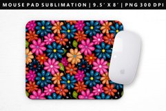Flower Mouse Pad Design | Mouse Pad Sublimation PNG Product Image 1