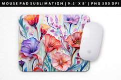 Flower Mouse Pad Design | Mouse Pad Sublimation PNG Product Image 1