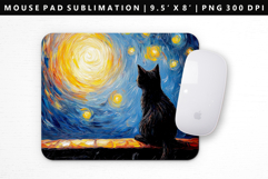 Colored Cats Mouse Pad Design | Mouse Pad Sublimation PNG Product Image 1