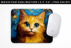 Colored Cats Mouse Pad Design | Mouse Pad Sublimation PNG Product Image 1