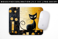 Colored Cats Mouse Pad Design | Mouse Pad Sublimation PNG Product Image 1