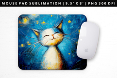 Colored Cats Mouse Pad Design | Mouse Pad Sublimation PNG Product Image 1