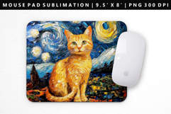 Colored Cats Mouse Pad Design | Mouse Pad Sublimation PNG Product Image 1