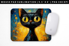 Colored Cats Mouse Pad Design | Mouse Pad Sublimation PNG Product Image 1