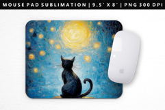 Colored Cats Mouse Pad Design | Mouse Pad Sublimation PNG Product Image 1